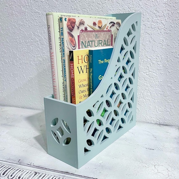 Wood Book/Magazine Rack - Picture 1 of 8